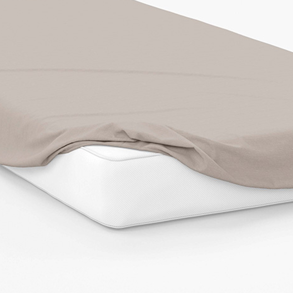 Serene Super King Mushroom Fitted Bed Sheet Image 3