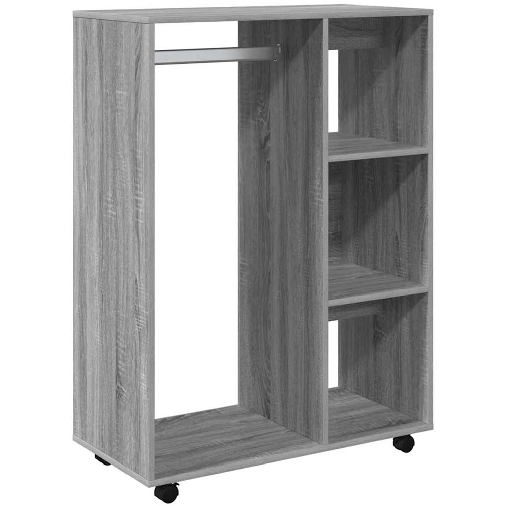 vidaXL 4 Open Shelf Grey Sonoma Wardrobe Image 2