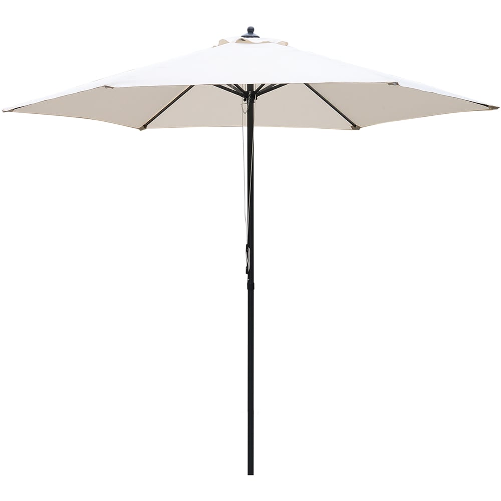 Outsunny Off White Manual Push Parasol 2.8m Image 1