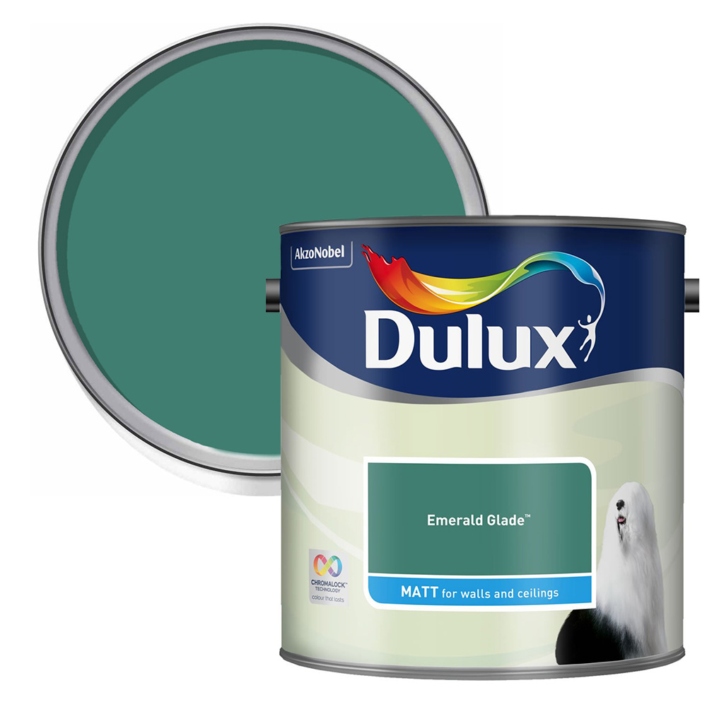 Dulux Wall & Ceilings Emerald Glade Matt Emulsion Paint 2.5L Image 1