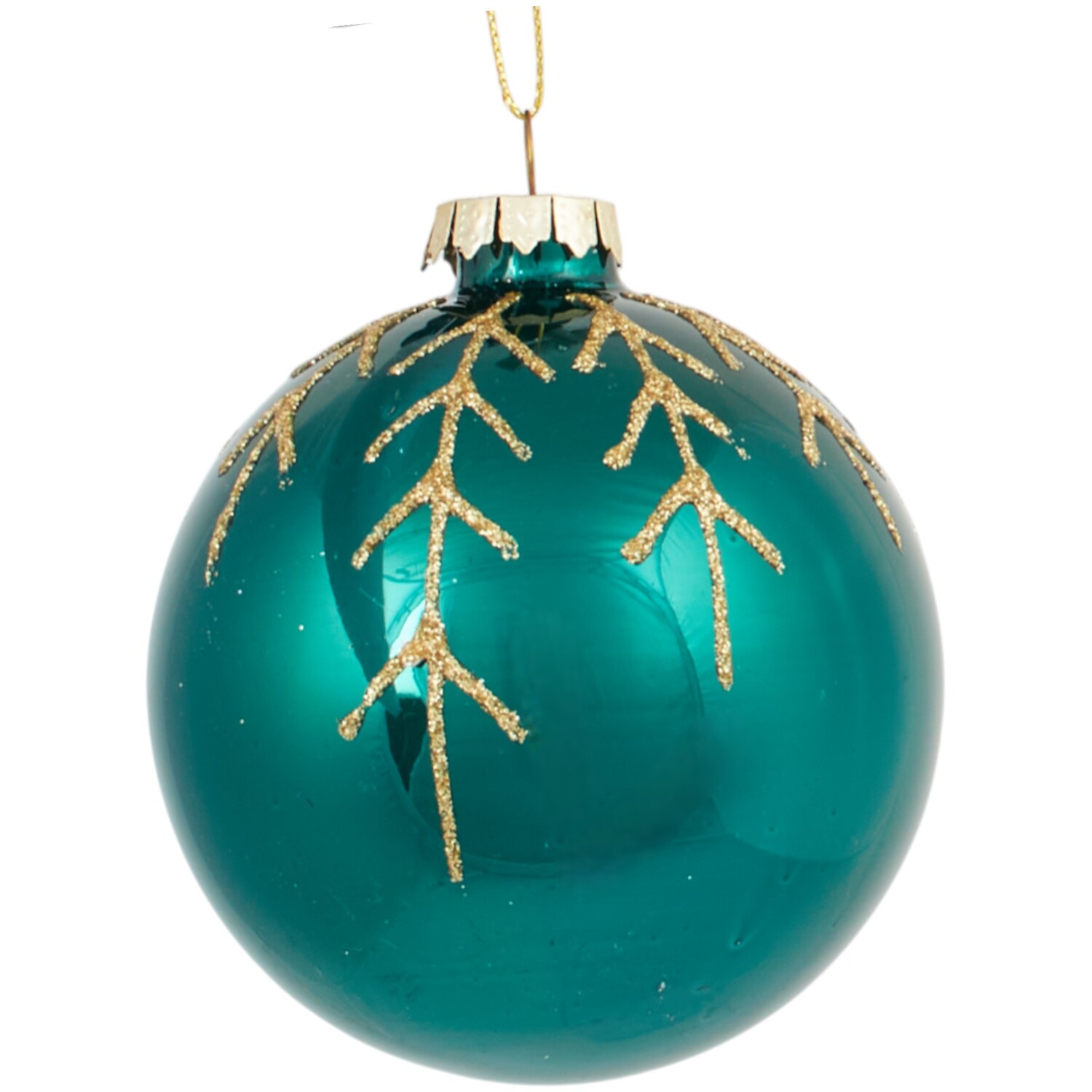 Shiny Emerald Christmas Bauble Image 4