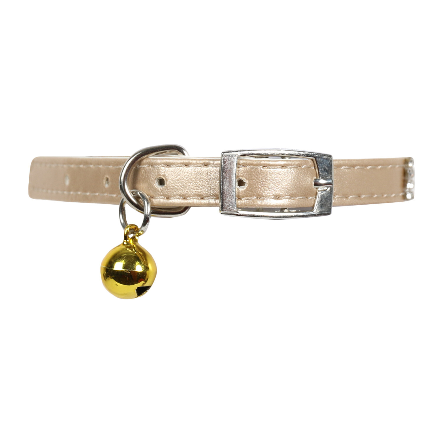 Diamante Cat Collar with Bell - Tan Image 2