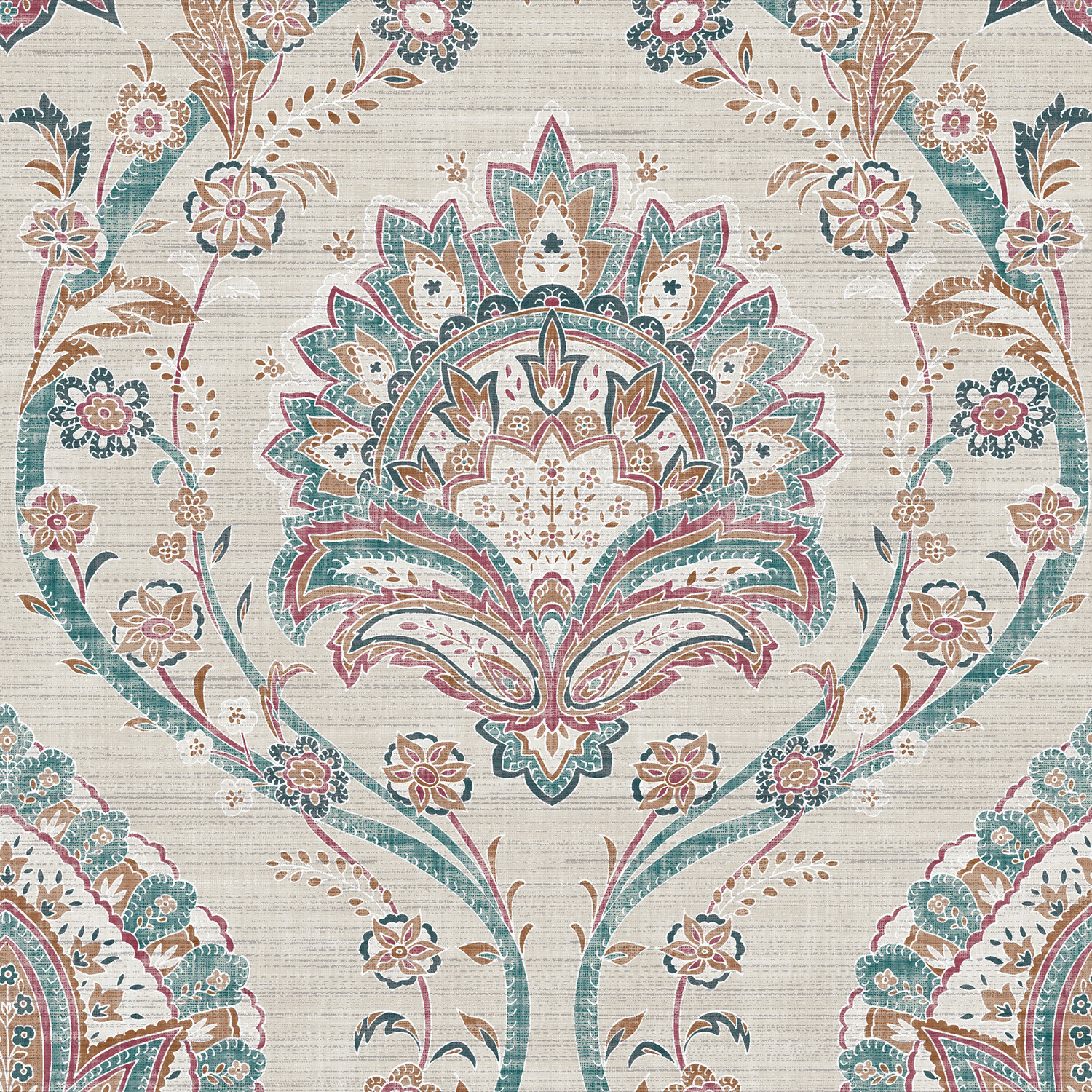 Fantastical Damask Wallpaper - Multicoloured Image 5