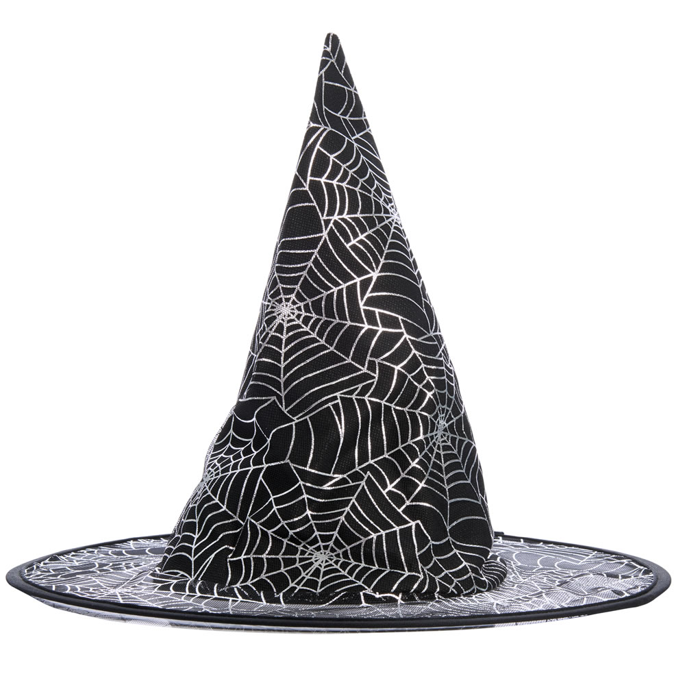 Wilko Silver Spiderweb Witch's Hat | Wilko