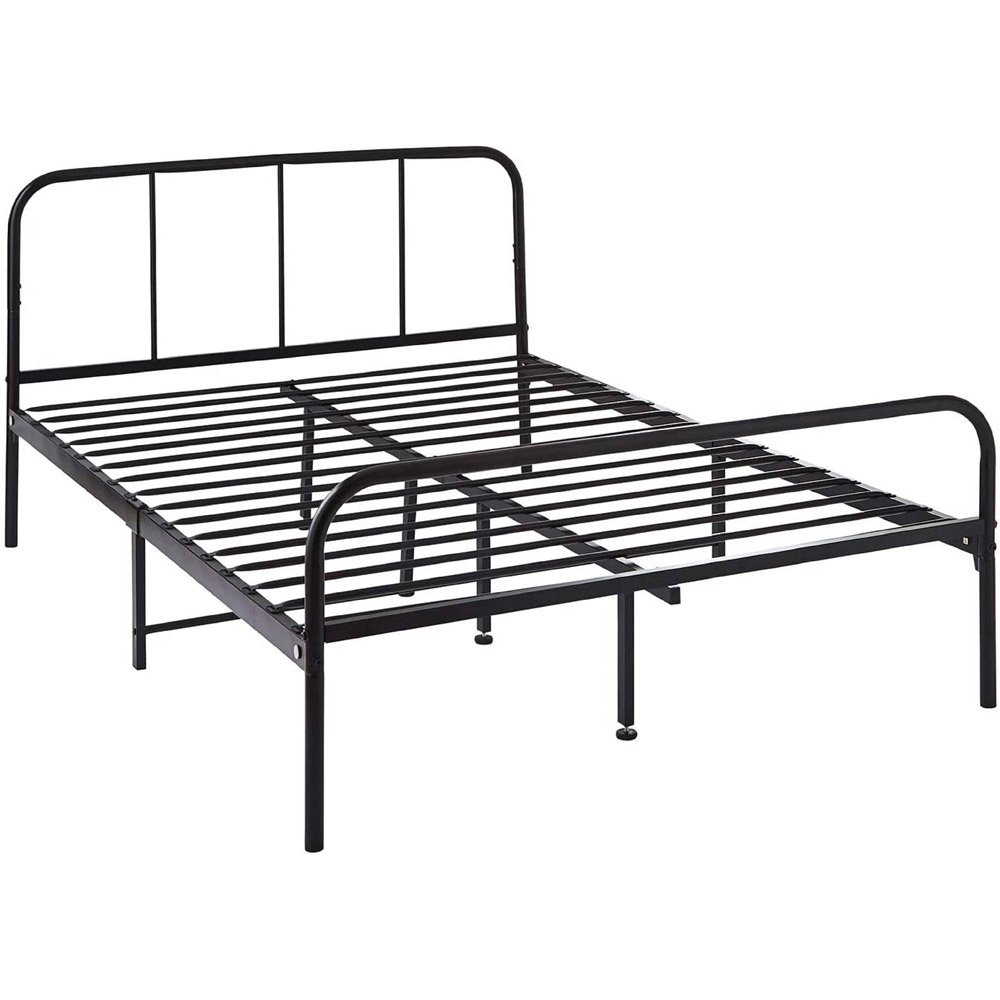 House Of Home King Black Powder Coated Extra Strong Metal Bed Frame Image 3