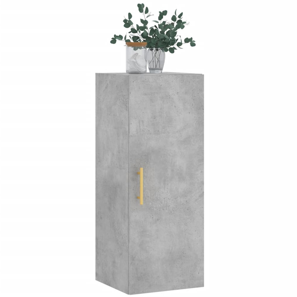 vidaXL Single Door Concrete Grey Wall Mounted Cabinet Image 3