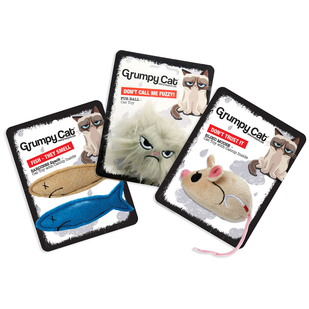 Rosewood Grumpy Cat Toys Assorted Image