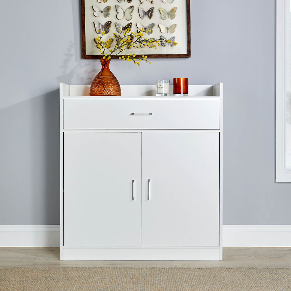 Home Source Novora 2 Door White Shoe Cabinet Image 9