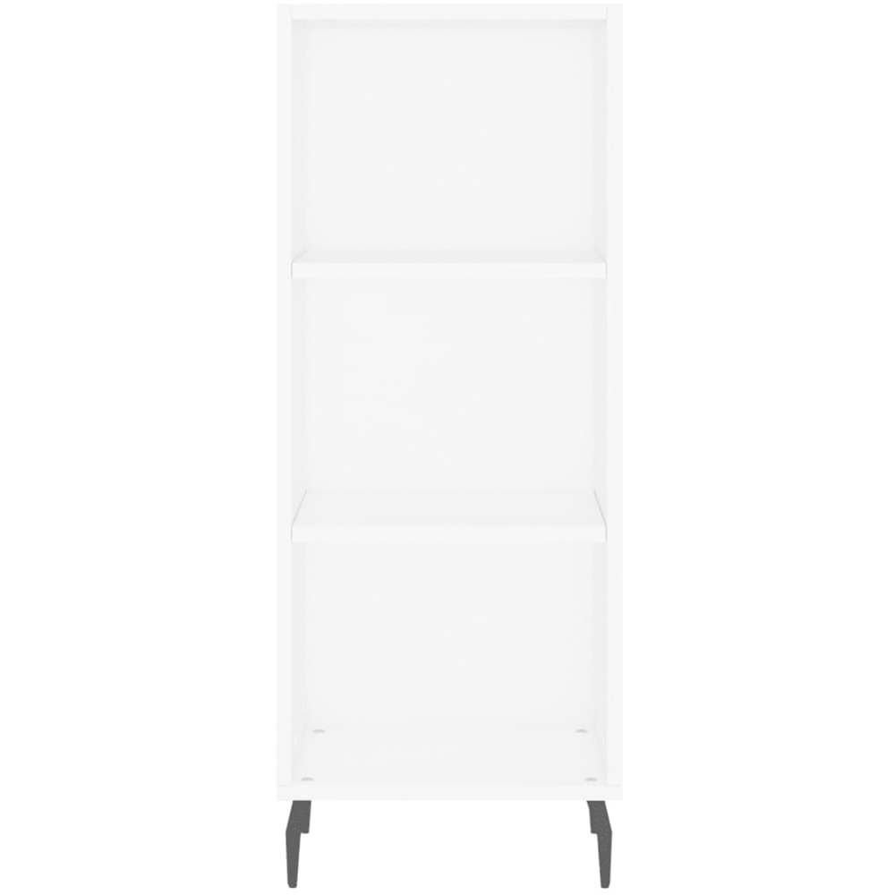 vidaXL Single Door 6 Shelf White Highboard Image 8