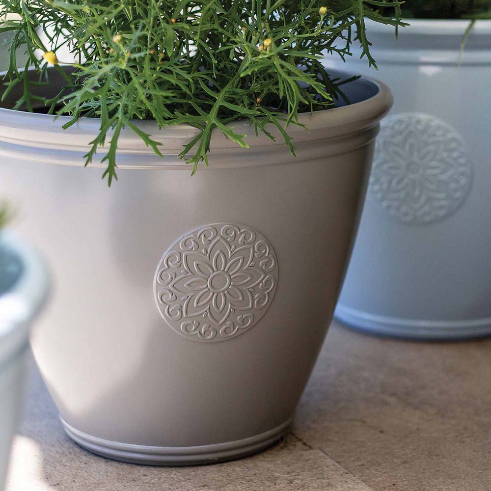 Plant Avenue Eden Emblem Grey Plant Pot 40cm Image 5