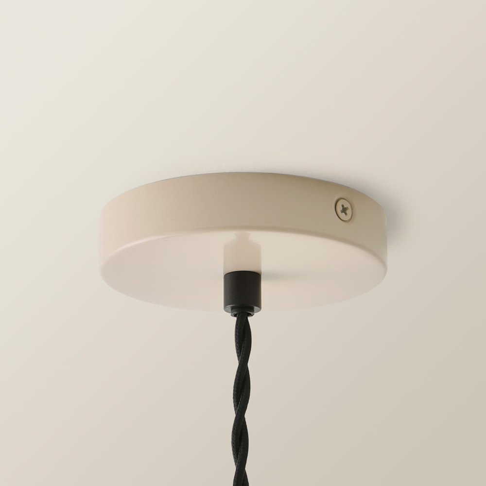 ValueLights Hampstead Natural Rolled Edge Tapered Pendant Light with Bulb Image 3