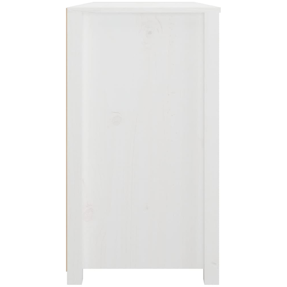 vidaXL 6 Drawer White Solid Pine Wood Sideboard Image 5
