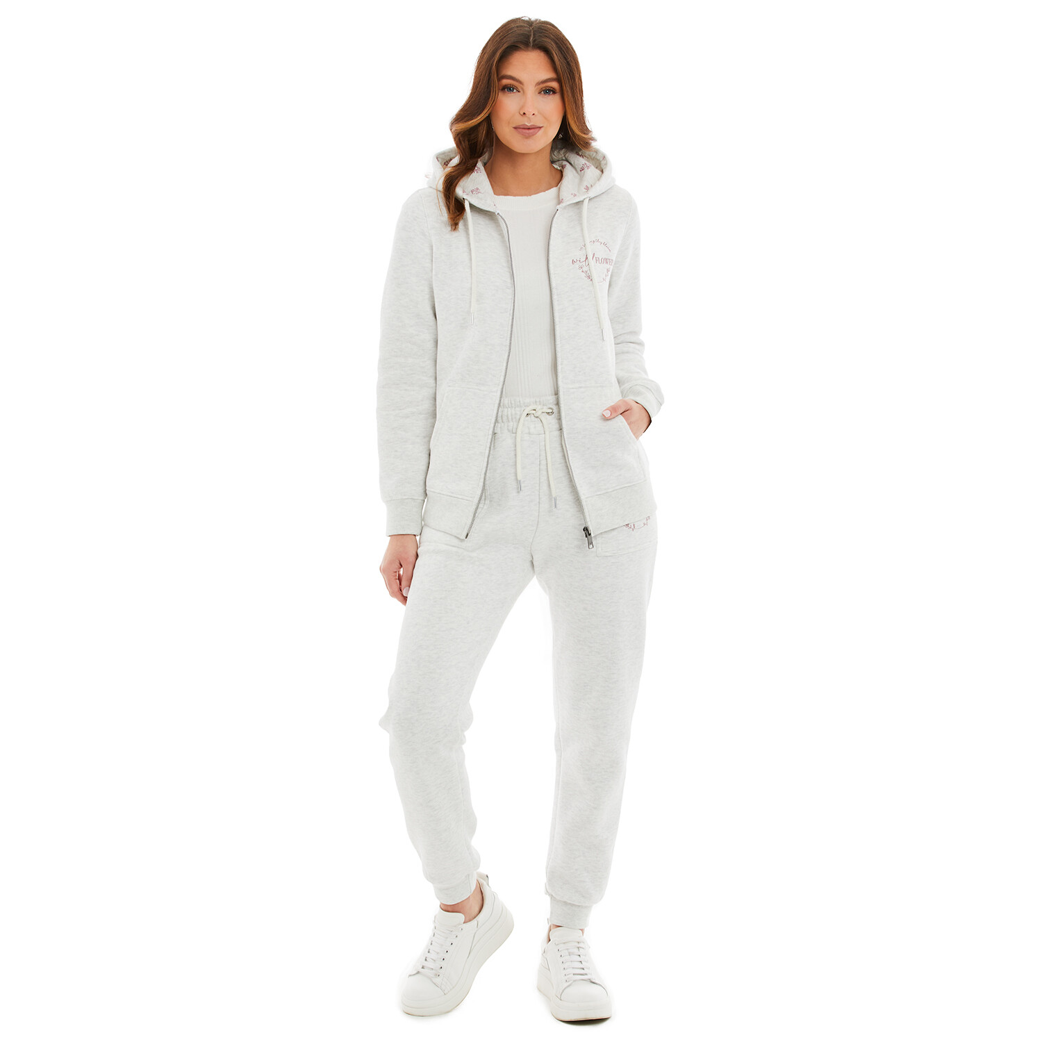 Ladies Fleece Zip Hoodie - Cream / 10 Image 1