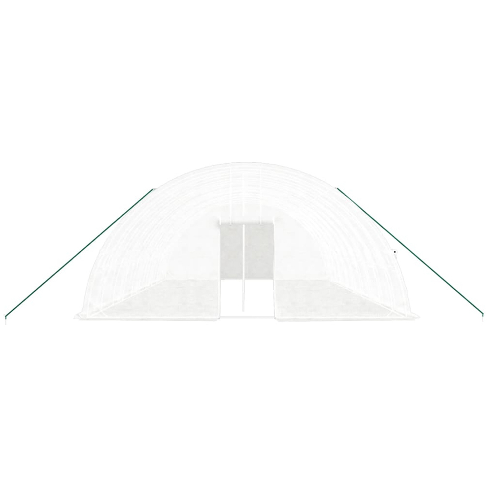 vidaXL White Polyethylene Galvanised Steel Frame 32.8 x 19.6ft Greenhouse Image 2