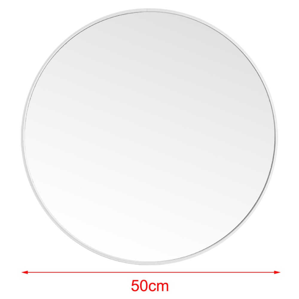 Living and Home White Frame Nordic Wall Mounted Bathroom Mirror 50cm Image 7