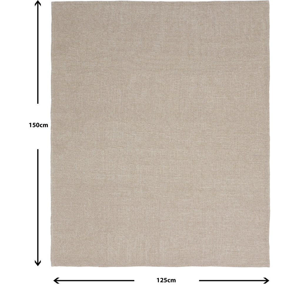 Wilko Taupe Chenille Throw 125 x 150cm Wilko