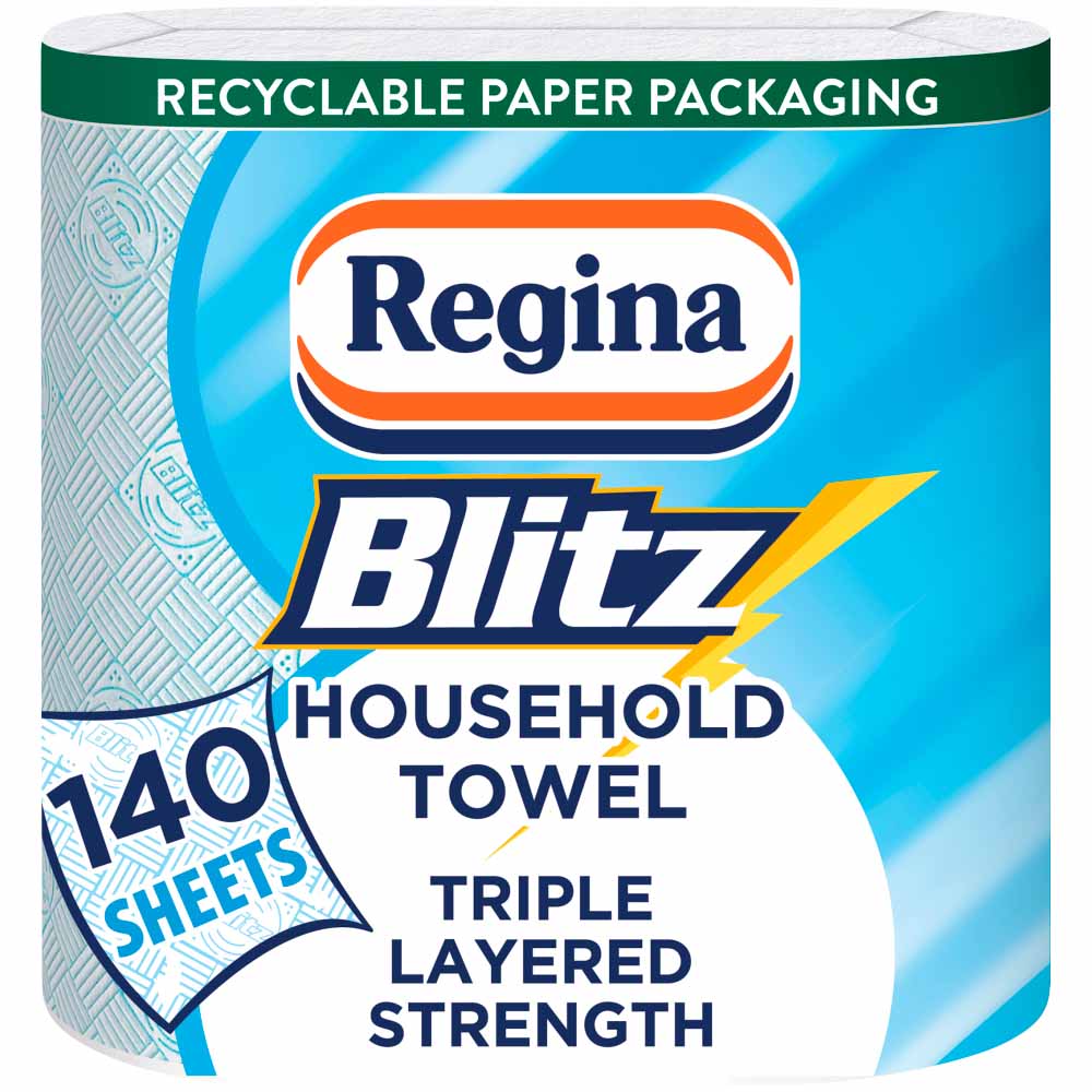 Regina Blitz Household Towel 2 Rolls 3 Ply 140 Pack Image 1