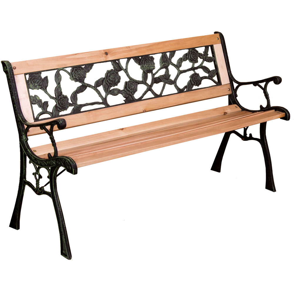 Garden Vida Rose Style Garden Bench Image 2