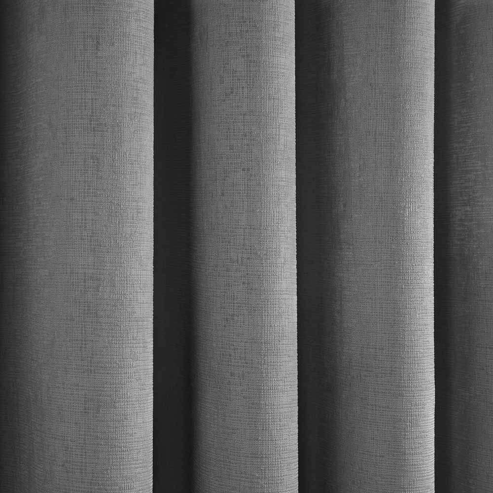 Strata Eyelet Curtain Silver W 167cm x D 183cm Image 3