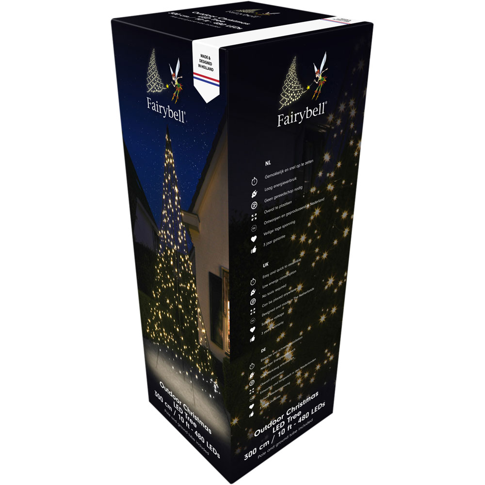 Fairybell 9.8ft Twinkling LED Outdoor Christmas Tree Image 3