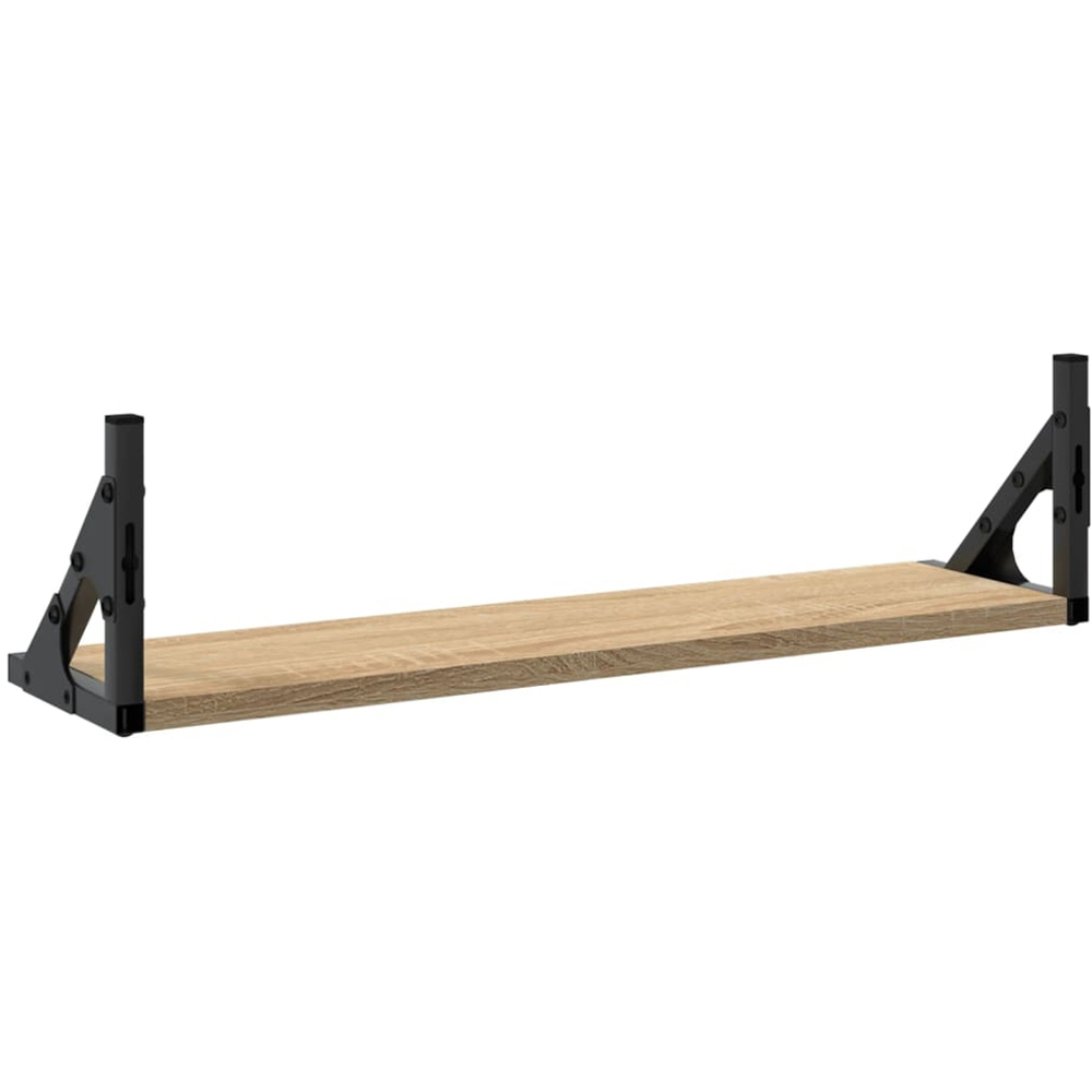 vidaXL 60 x 15 x 15.5cm Set of 2 Sonoma Oak Wall Shelf Image 5