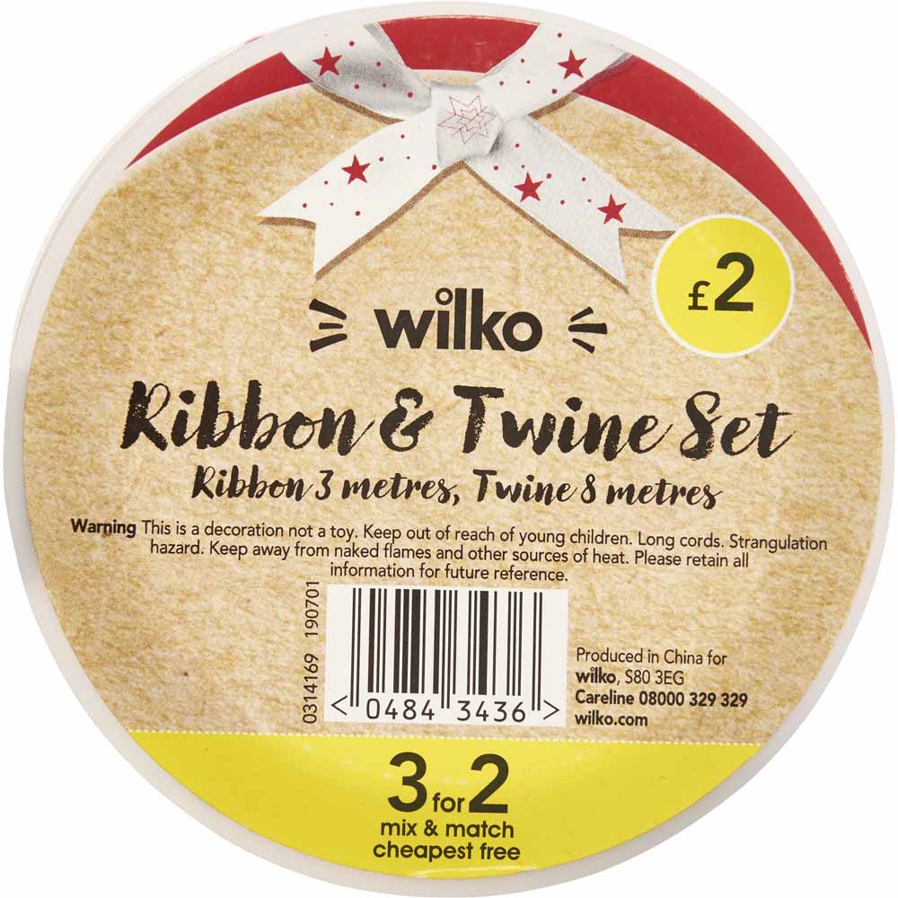 Wilko Alpine Home Ribbon and Twine Set Image 2