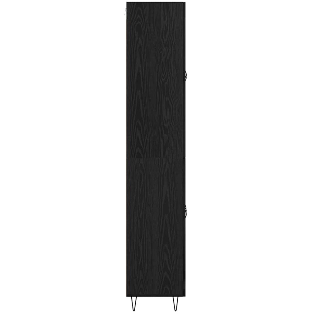 vidaXL 4 Door Black Oak Sideboard Image 8