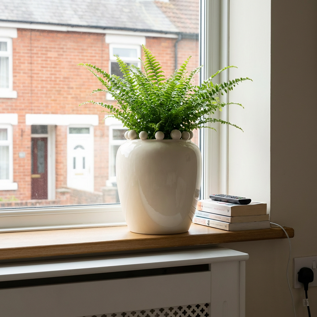 Large Ball Edge Planter Cream Image 5