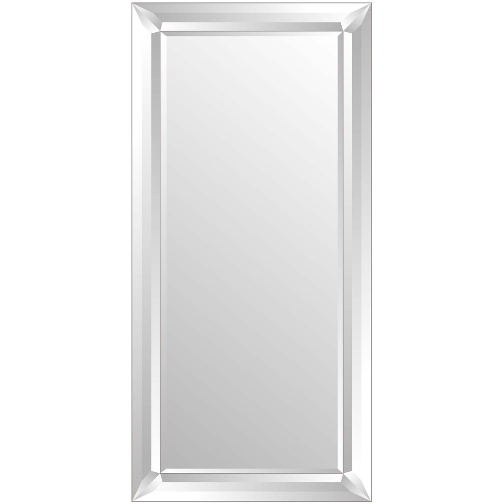 Sheringham All Glass Modern Leaner Mirror 165 x 79cm Image 1