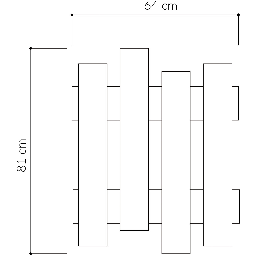 Decortie Wave Anthracite Wall Mounted Hanger Image 5