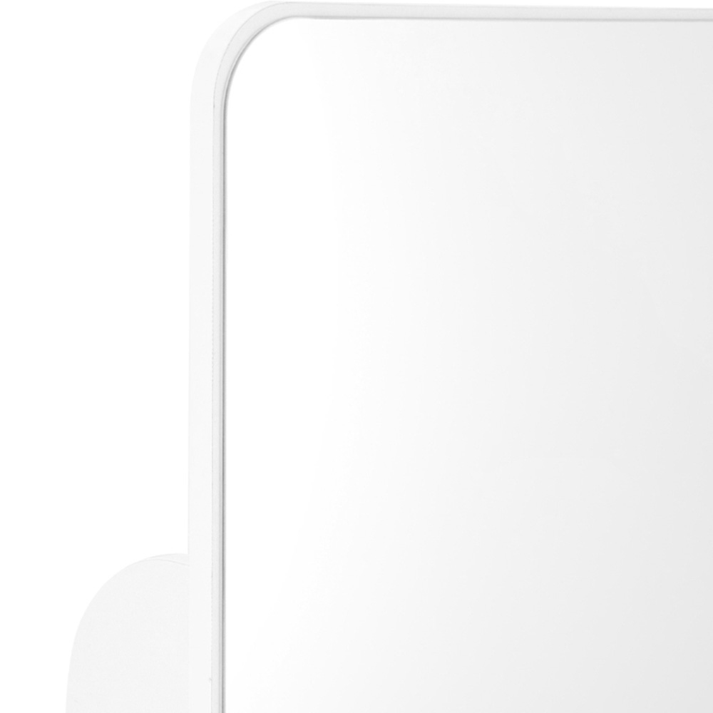 Living and Home Warm White Rotating Full Length Mirror with Magazine Rack 168 x 40cm Image 4