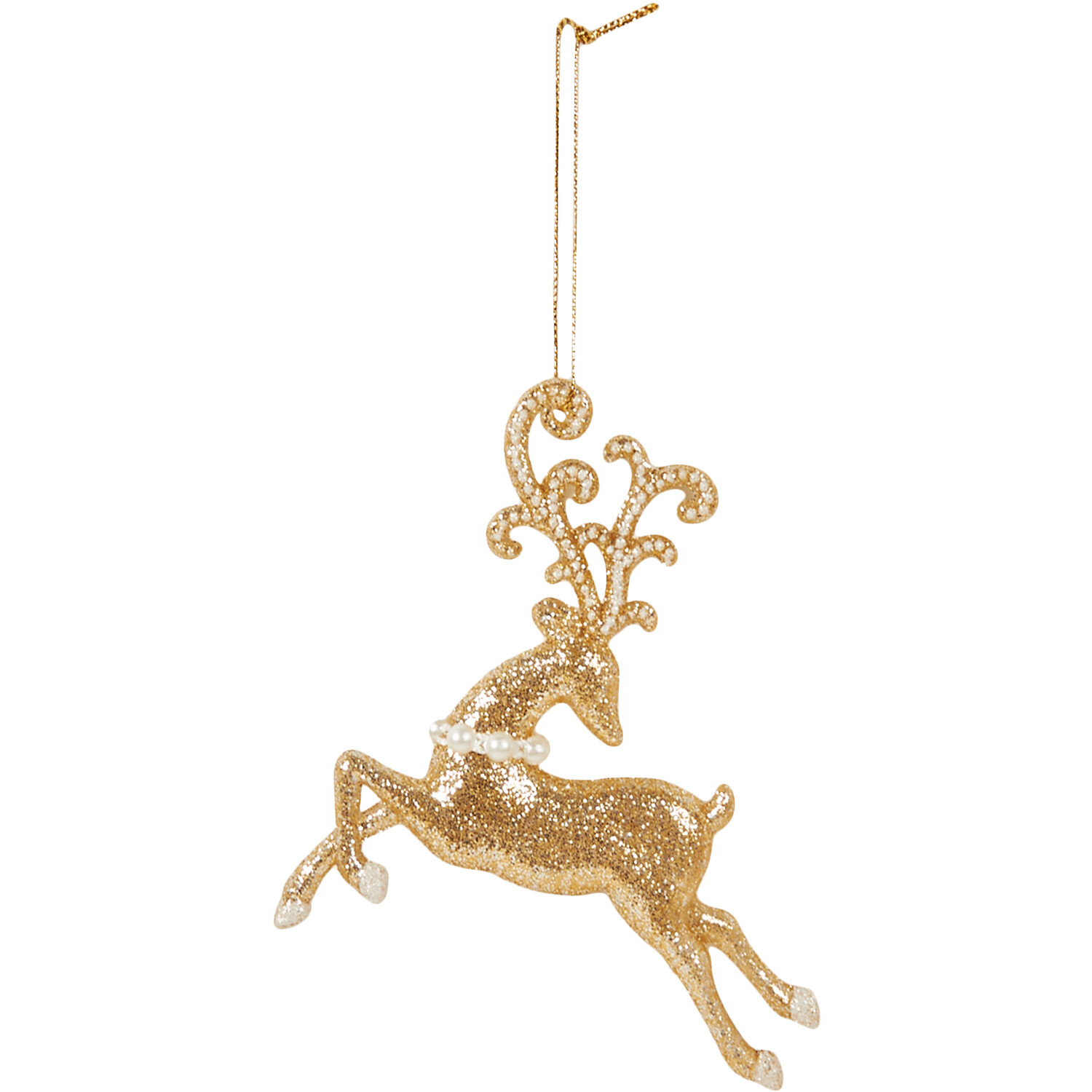 Champagne Gold Prancing Reindeer - Gold Image 1