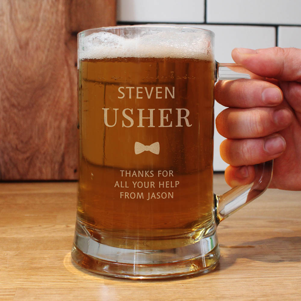 Personalised Memento Personalised Usher Pint Stern Tankard Image 3