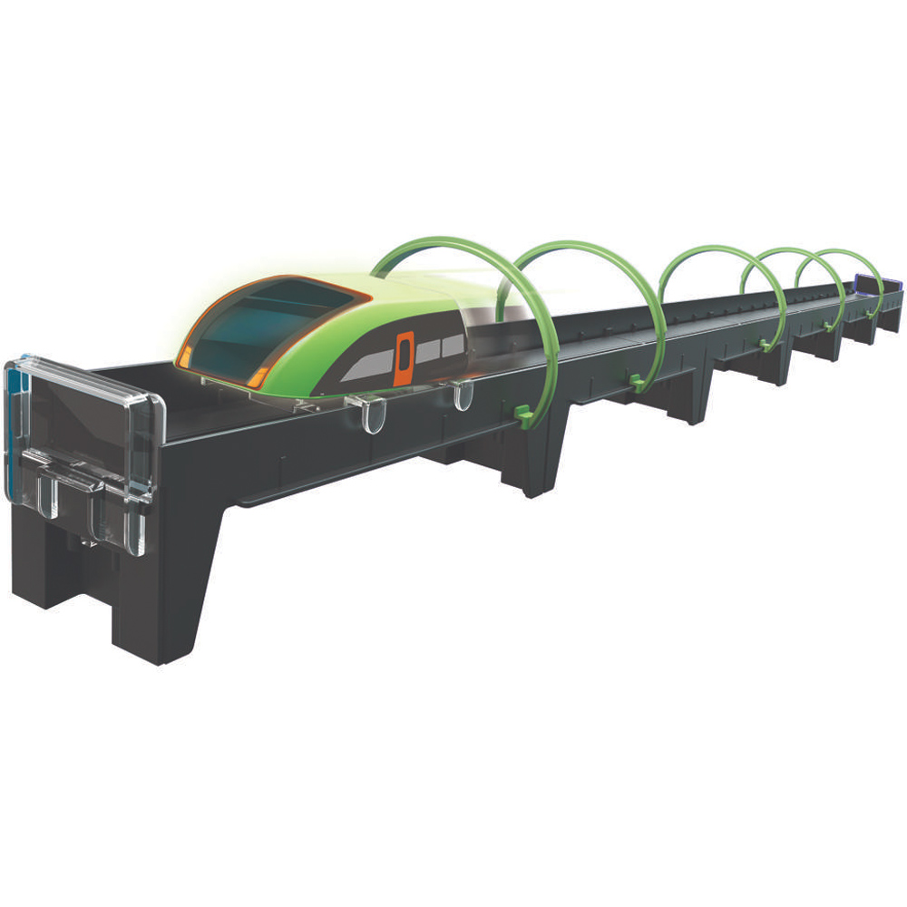 4M Kidzlabs Glow Hi-Speed Maglev Train Track Playset with Train and Tunnel Image 3