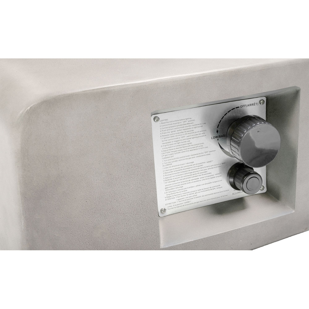 Centurion Fireology ADELPHI Light Grey Garden Gas Fire Pit with Eco-Stone Finish Image 7