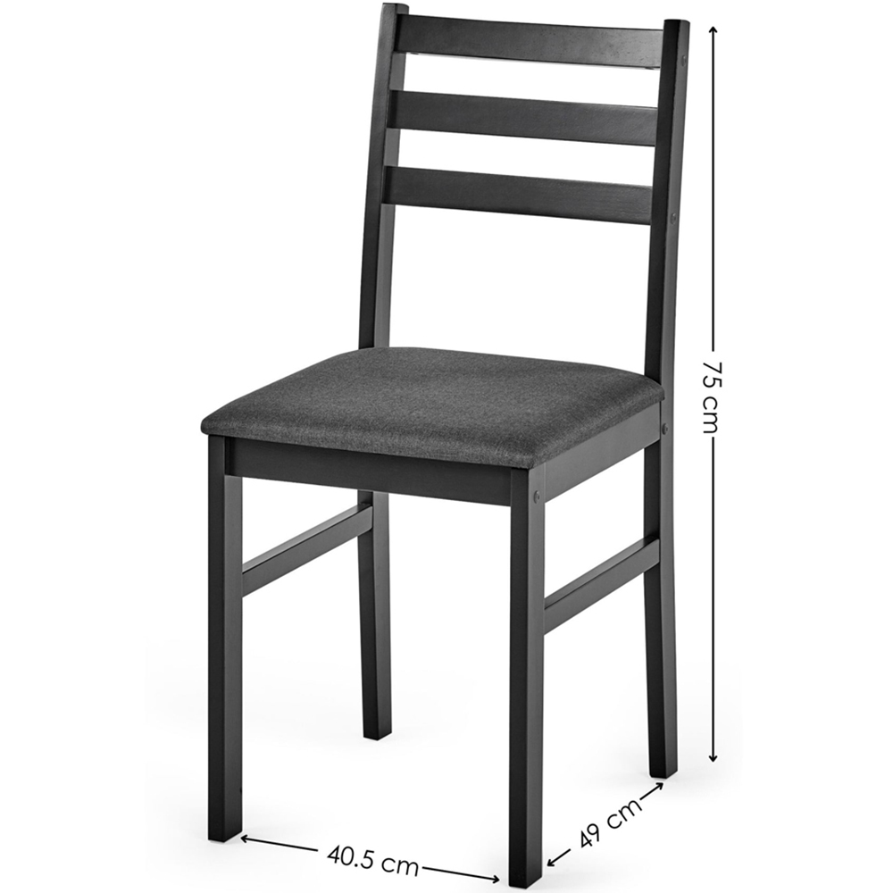 Julian Bowen Keats 4 Seater Black Rectangular Dining Set Image 8