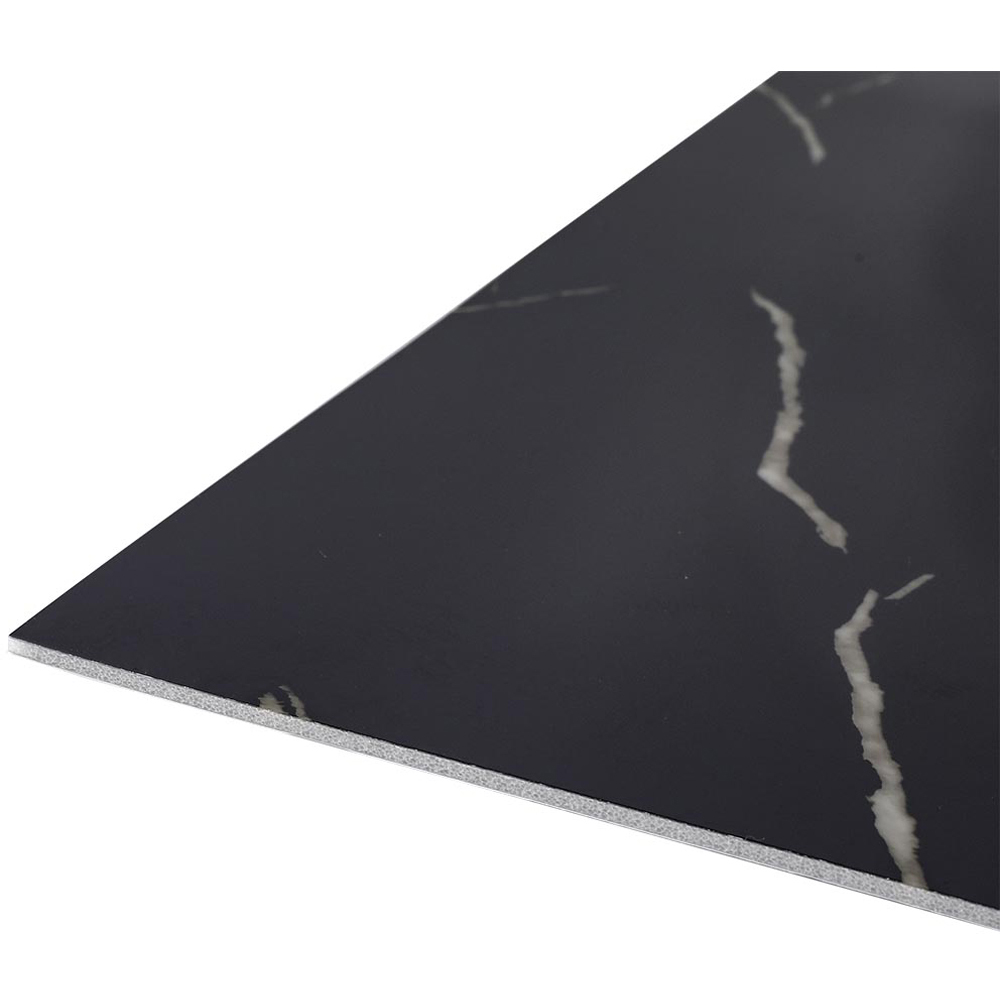 Living and Home Marble Patterned Black Self Adhesive PVC Wall Sticker 10 Pack Image 7