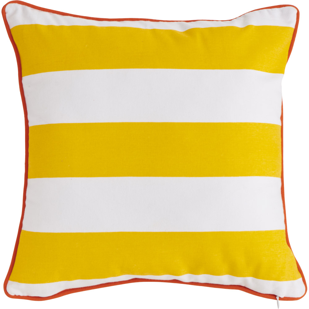 Wilko Floral Stripe Summer Reversible Outdoor Cushion 43 x 43cm Image 2