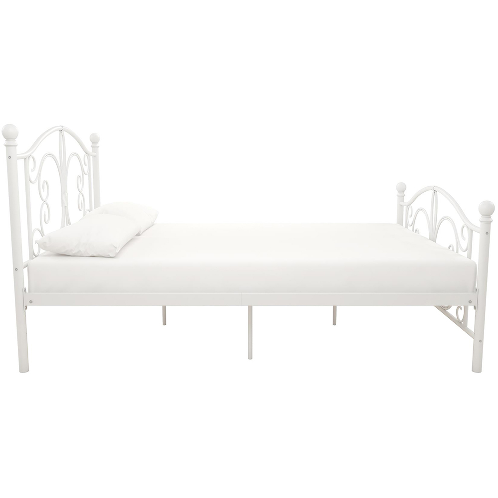 Dorel Bombay Double White Metal Bed Frame Image 4