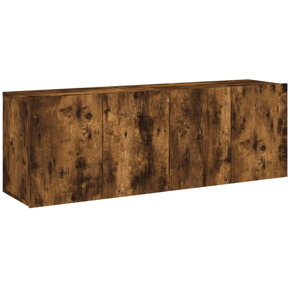 vidaXL 4 Door Smoked Oak Wall Mounted TV Cabinet Image 2