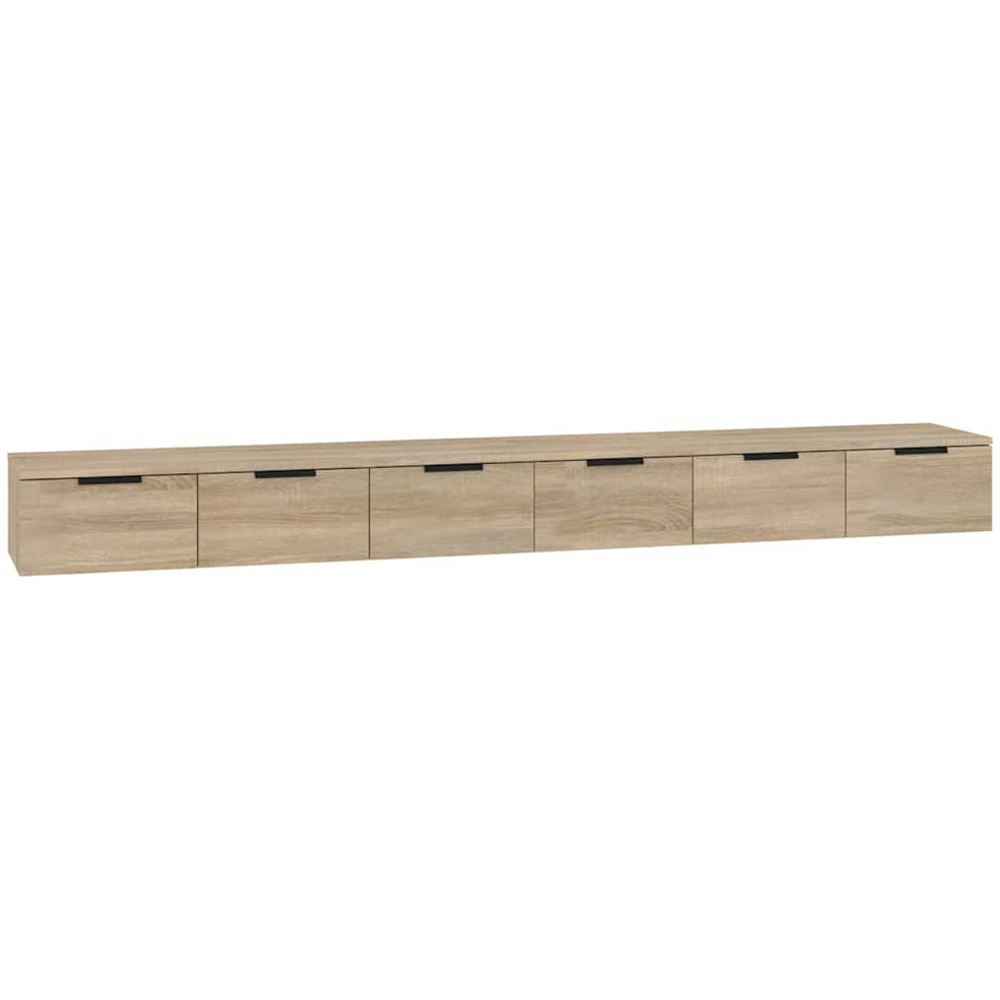 vidaXL 6 Drawer Sonoma Oak Wall Cabinet Image 2