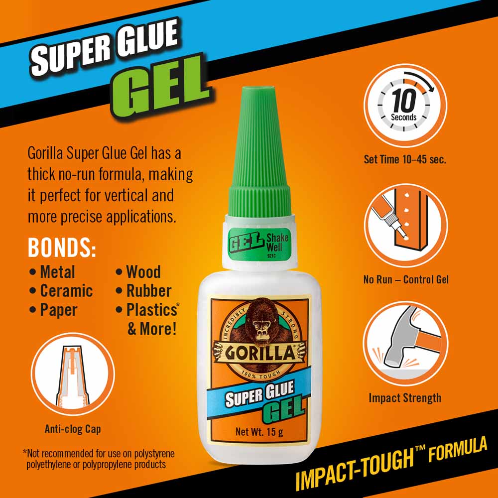 Gorilla Super Glue Gel 15g Image 2