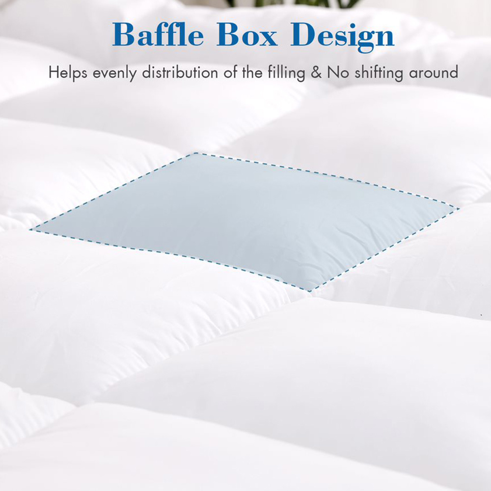 Alivio Small Single Microfiber Quilted Mattress Topper Image 5