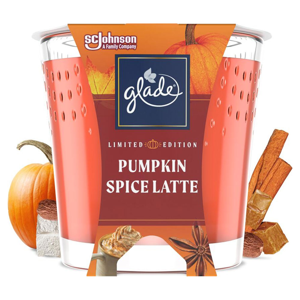 Glade Candle Pumpkin Spice Latte 129g Image 2