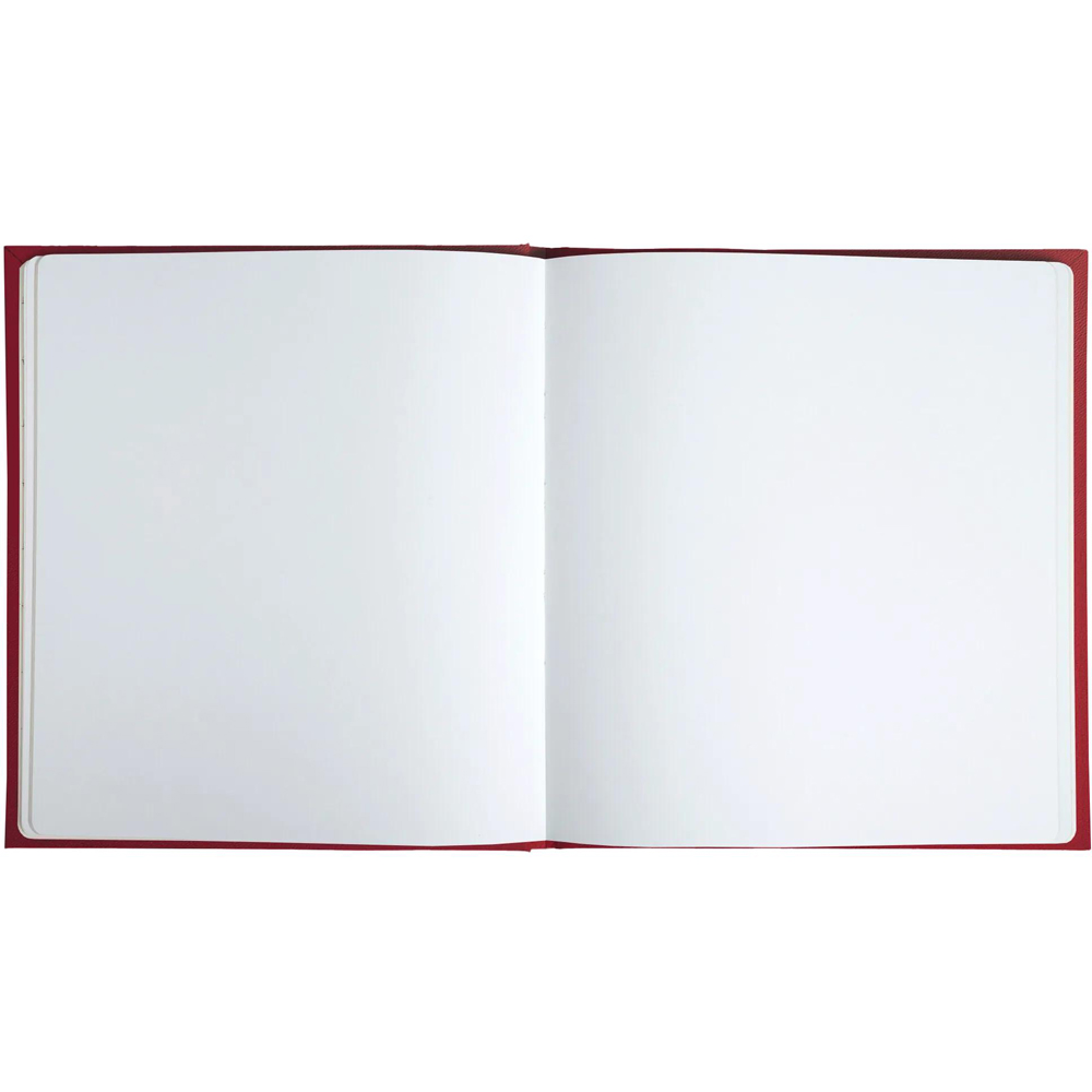Exacompta Red Embossed Faux Leather Guest Book with Silver Edges 140 Pages Image 3