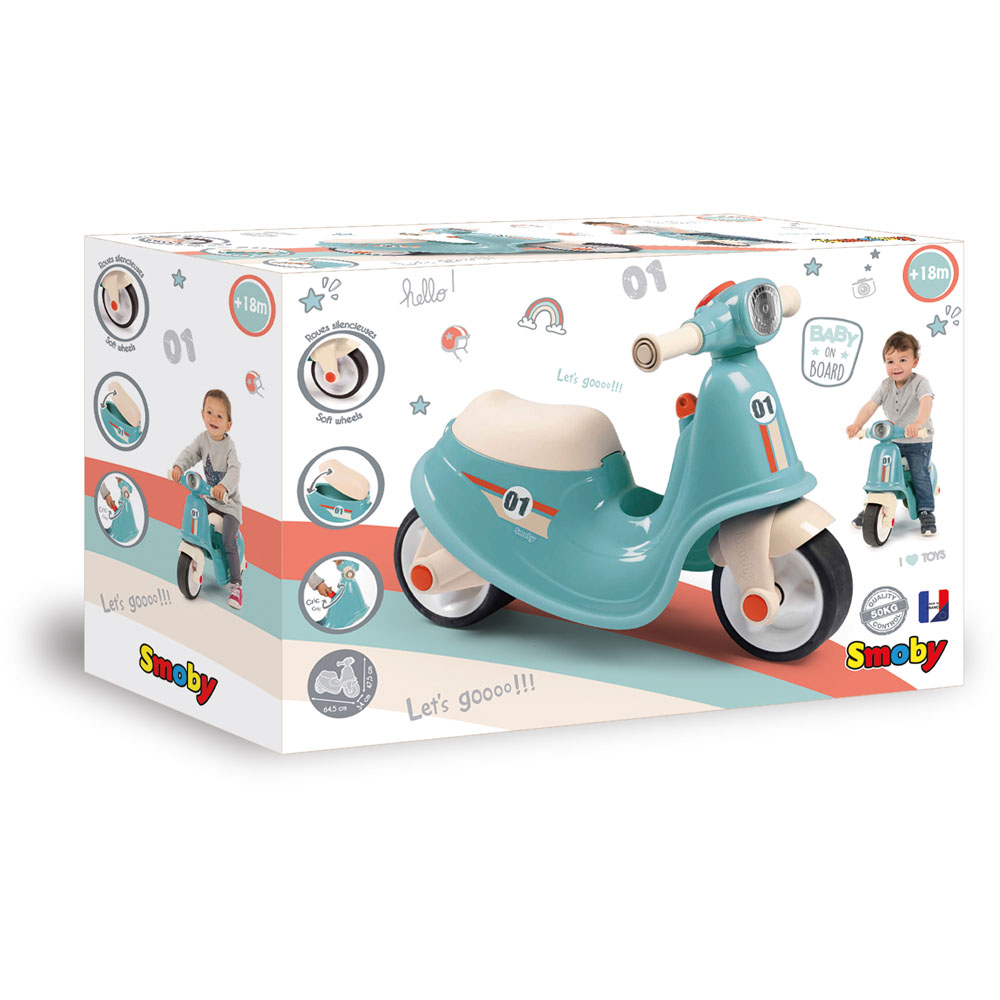 Smoby Euro Sky Blue Ride-On Scooter Image 5