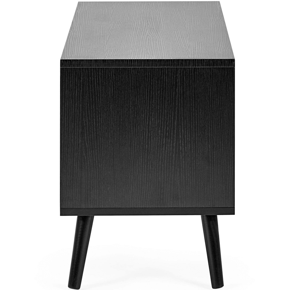 Julian Bowen Trent Single Door Walnut and Black Small TV Stand for 43 inch Image 4