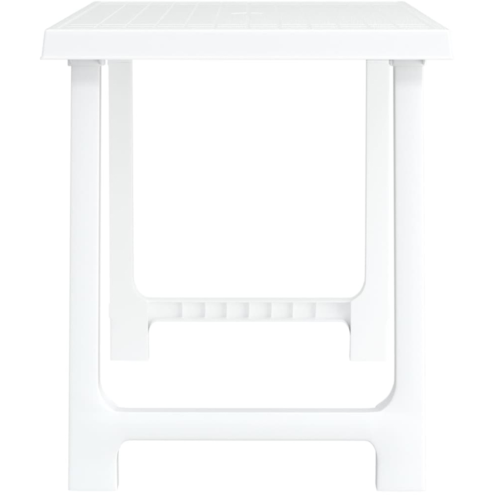vidaXL White Wooden Effect Plastic Foldable Camping Table Image 3