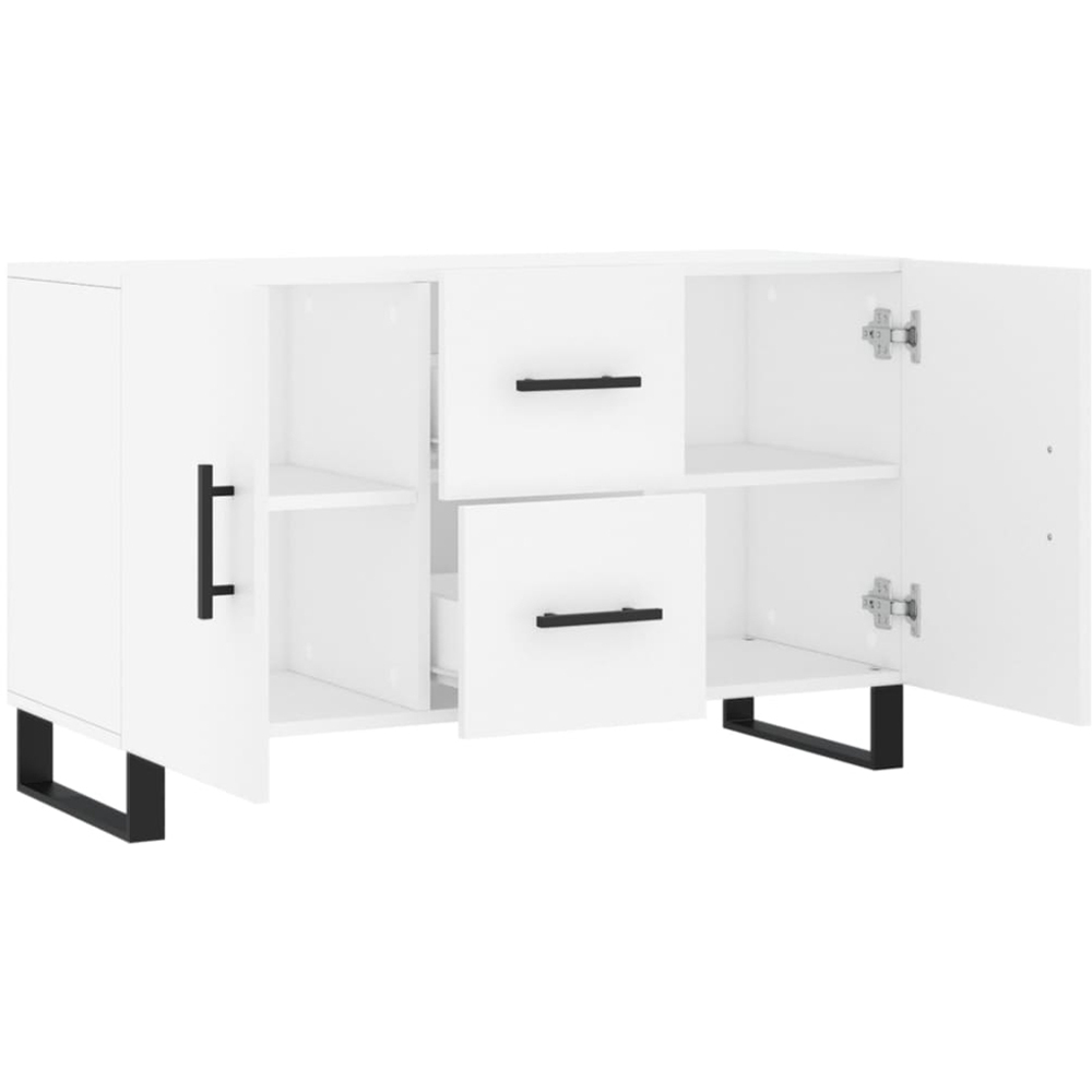 vidaXL 2 Door 2 Drawer White Wide Sideboard Image 5