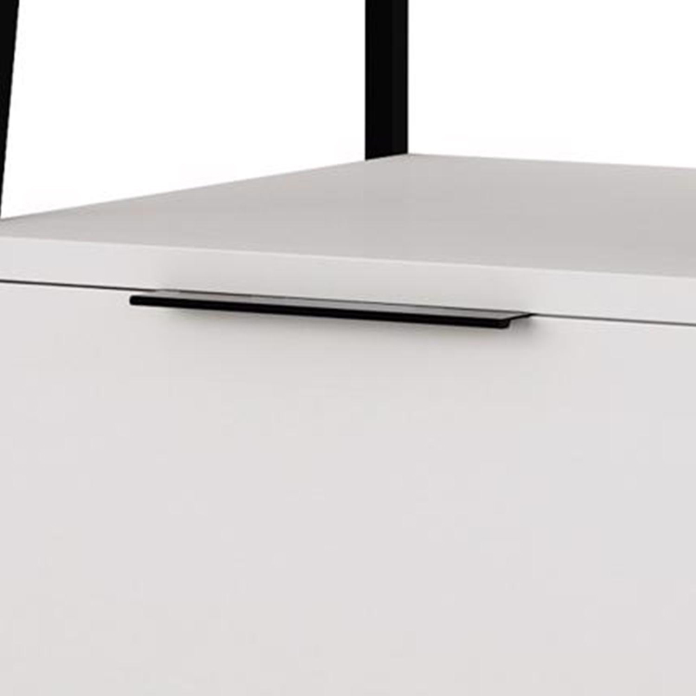FWStyle Pal Single Drawer Single Shelf White Bedside Table Image 3